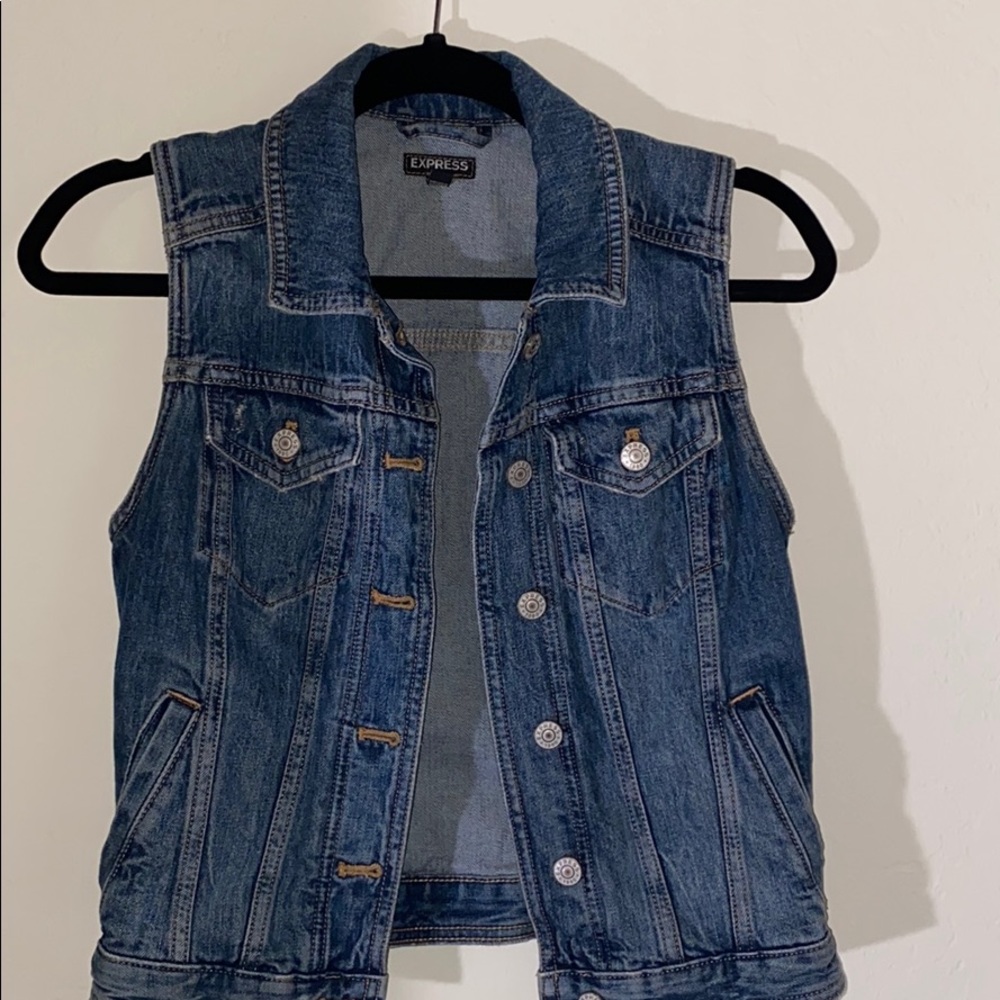 Express denim vest